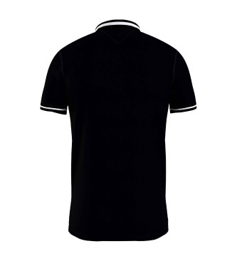 Tommy Jeans Polo nera con punta slim fit