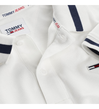 Tommy Jeans Polo slim fit con punta bianca