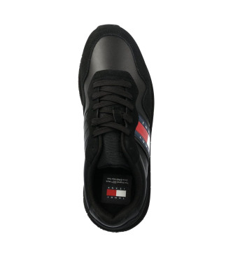 Tommy Jeans Baskets en cuir modern runner noir