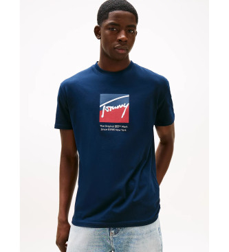 Tommy Jeans T-Shirt mit markantem Logo in Marineblau