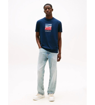 Tommy Jeans T-Shirt mit markantem Logo in Marineblau