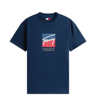Tommy Jeans T-Shirt mit markantem Logo in Marineblau