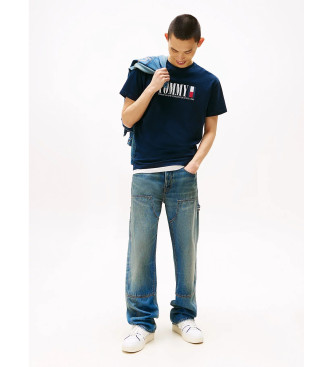 Tommy Jeans T-Shirt mit Rundhalsausschnitt und marineblauem Logo