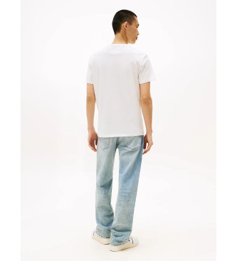 Tommy Jeans Rundhals-T-Shirt mit weiem Logo