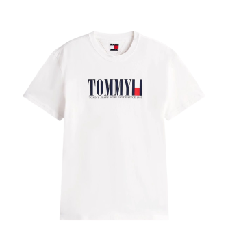 Tommy Jeans Rundhals-T-Shirt mit weiem Logo