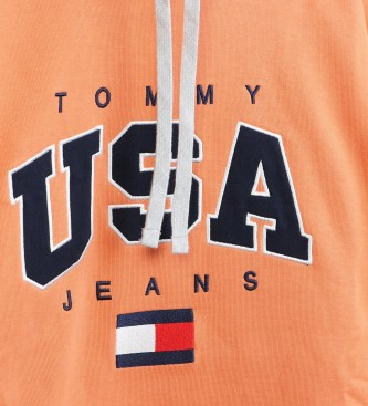 Tommy Jeans Felpa Modern Sport arancione