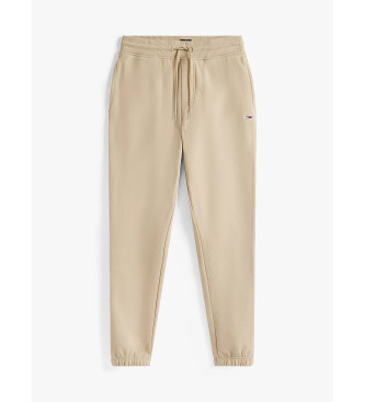 Tommy Jeans Jogger hlače z elastičnim spodnjim delom v bež barvi