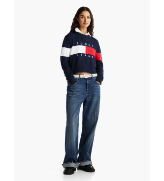 Tommy Jeans Jersey Center Flag marine