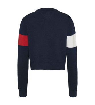 Tommy Jeans Jersey Center Flag marine