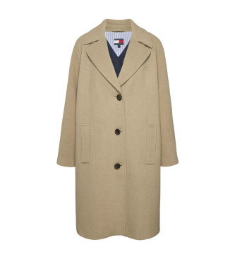 Tommy Jeans Cappotto in lana beige