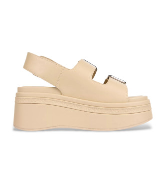 Tommy Jeans Beige kilformade sandaler