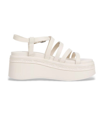 Tommy Jeans Sandlias Wedgy Strappy bege