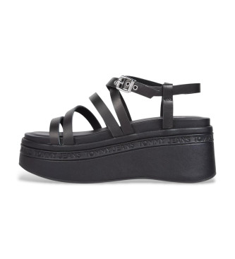 Tommy Jeans Wedgy Riemchensandalen schwarz