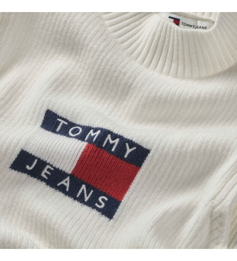 Tommy Jeans Vestido de bandeira central branco
