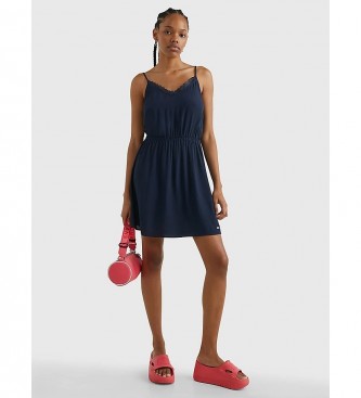Tommy Jeans Essential Dress Navy Lace