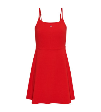 Tommy Jeans Essential Strap Kleid rot
