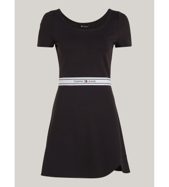 Tommy Jeans Flared dress with black ribbon