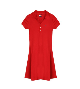 Tommy Jeans Rdeča polo obleka
