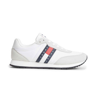 Tommy Jeans Sapatilhas com log�tipo e texturas mistas brancas
