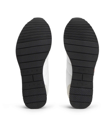 Tommy Jeans Sapatilhas com log�tipo e texturas mistas brancas