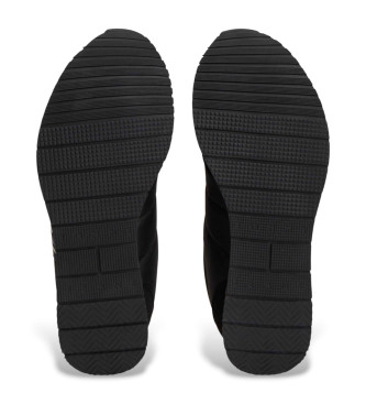 Tommy Jeans Buty z logo i mieszanymi teksturami w kolorze czarnym