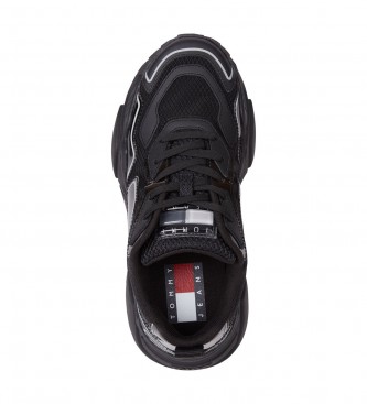 Tommy Jeans Czarne buty sportowe z mieszanymi panelami