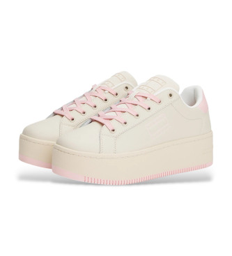 Tommy Jeans Beige sneakers med plattform