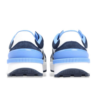 Tommy Jeans Sneakers in pelle scamosciata blu con suola dentellata