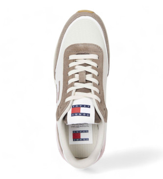 Tommy Jeans Sneaker stile running bianche testurizzate