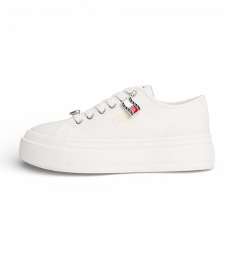 Tommy Jeans Sapatilhas de lona com plataforma e pingentes brancos