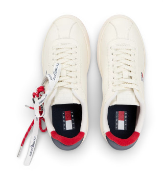 Tommy Jeans Baskets en cuir Archive 98 blanc cass�