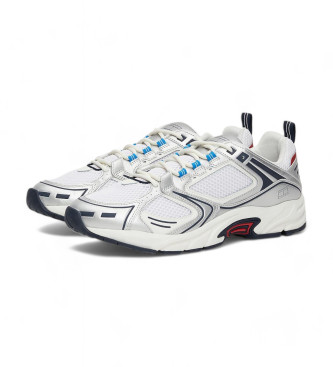 Tommy Jeans Sneakers in pelle d'archivio color block bianco 