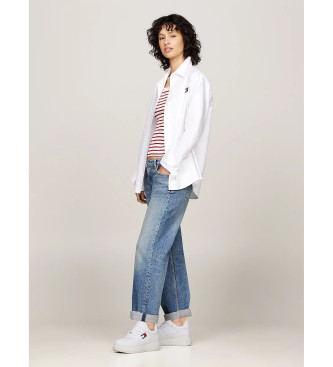 Tommy Jeans Sapatos de basquetebol em pele Essential branco