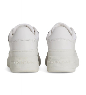 Tommy Jeans Essential Leather Basketball Shoes biały