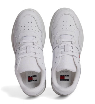 Tommy Jeans Essential Leather Basketball Shoes biały