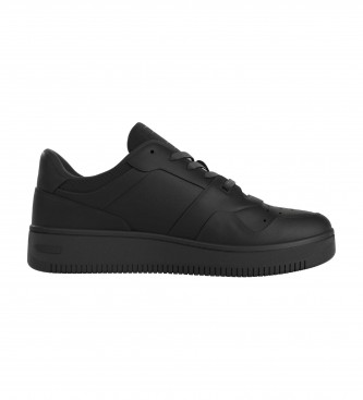 Tommy Jeans Leather Basketball Shoes Retro Essential black