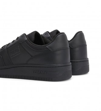 Tommy Jeans Sapatos de basquetebol em pele Retro Essential preto