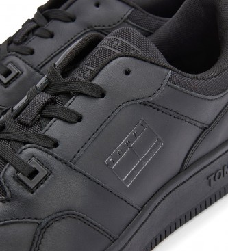 Tommy Jeans Sapatos de basquetebol em pele Retro Essential preto