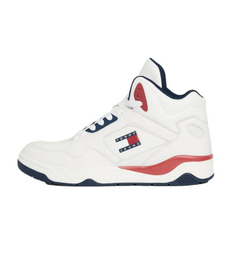 Tommy Jeans Skórzane buty sportowe Basket w kolorze białym