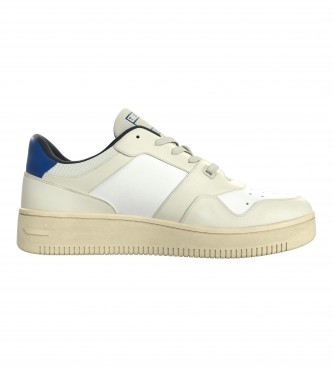 Tommy Jeans Basket beige leather trainers