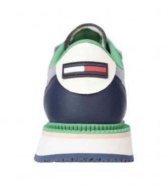 Tommy Jeans Cleated blue leather trainers