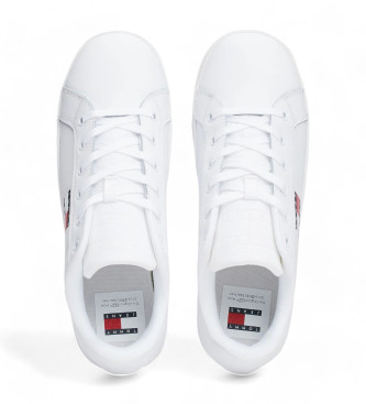 Tommy Jeans Zapatillas de piel con plataforma blanco