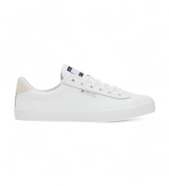 Tommy Jeans Zapatillas de piel con suela reforzada y logo blanco