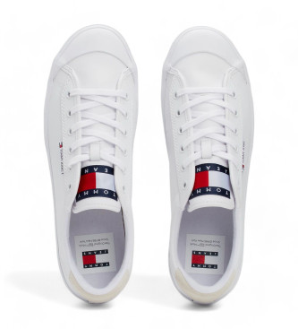 Tommy Jeans Lederturnschuhe mit verstrkter Sohle und weiem Logo