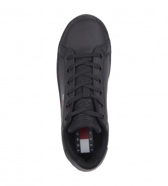 Tommy Jeans Essential platform leather trainers black