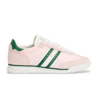 Tommy Jeans Chaussures de course classiques en cuir rose  