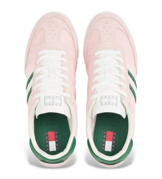 Tommy Jeans Sapatilhas de corrida clssicas em pele cor-de-rosa  