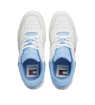 Tommy Jeans Sneakers Essential Retro in pelle blu, bianche