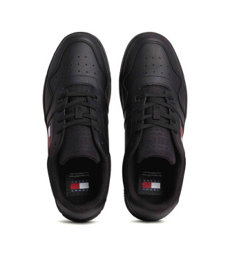 Tommy Jeans Zapatillas de Piel Essential  Retro Basket negro