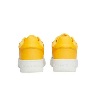 Tommy Jeans Zapatillas de Piel Essential Retro blanco, amarillo